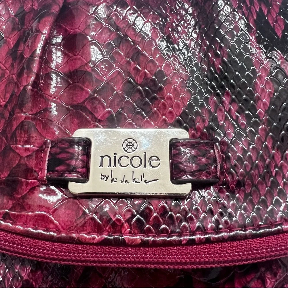 Nicole by Nicole Miller Cranberry Snake Print Cluth